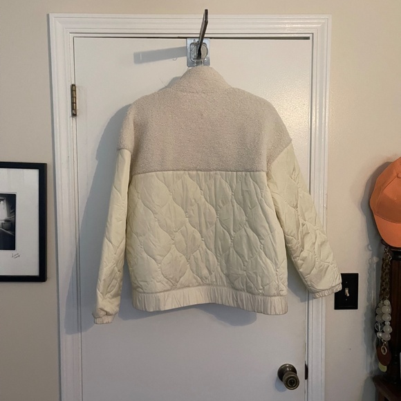 Universal Thread Full Zip Sherpa Nylon Jacket Cream Teal - Picture 13 of 14